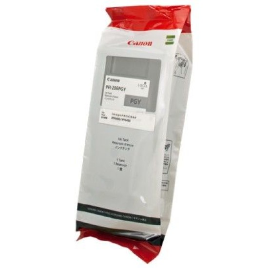 Canon PFI-206PGY 5313B001 Foto Gri Orjinal Kartuş - iPF6400 / iPF6450 T11348 Canon PFI-206PGY 5313B001 Foto Gri Orjinal Kartuş - iPF6400 / iPF6450 T11348