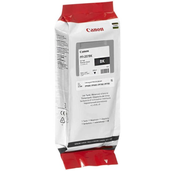 Canon PFI-207BK 8789B001 Siyah Orjinal Kartuş - İPF680 / İPF685 T6715 Canon PFI-207BK 8789B001 Siyah Orjinal Kartuş - İPF680 / İPF685 T6715