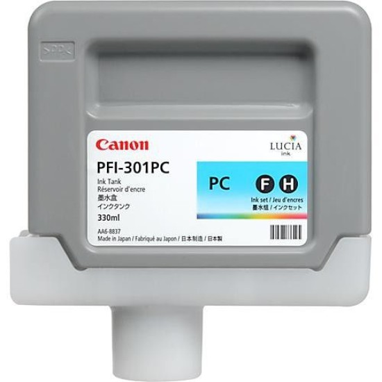 Canon PFI-301PC 1490B001 Foto Mavi Orjinal Kartuş 330 Ml. - iPF8000 / iPF8100 T7466 Canon PFI-301PC 1490B001 Foto Mavi Orjinal Kartuş 330 Ml. - iPF8000 / iPF8100 T7466