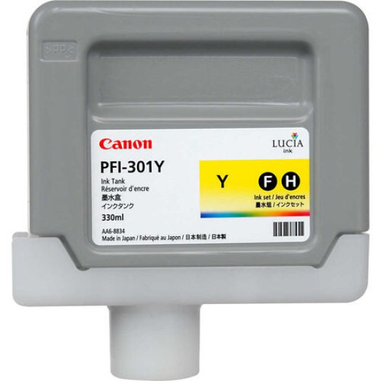 Canon PFI-301Y 1486B001 Sarı Orjinal Kartuş 330 Ml. - iPF8000 / iPF8100 T13129 Canon PFI-301Y 1486B001 Sarı Orjinal Kartuş 330 Ml. - iPF8000 / iPF8100 T13129