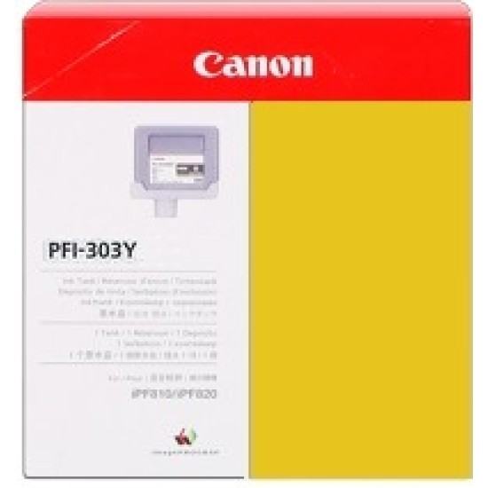 Canon PFI-303Y 2961B001 Sarı Orjinal Kartuş - iPF810 / iPF815 T1873 Canon PFI-303Y 2961B001 Sarı Orjinal Kartuş - iPF810 / iPF815 T1873