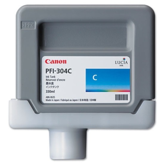 Canon PFI-304C 3850B001AA Mavi Orjinal Kartuş 330 Ml. - iPF8300 T1644 Canon PFI-304C 3850B001AA Mavi Orjinal Kartuş 330 Ml. - iPF8300 T1644