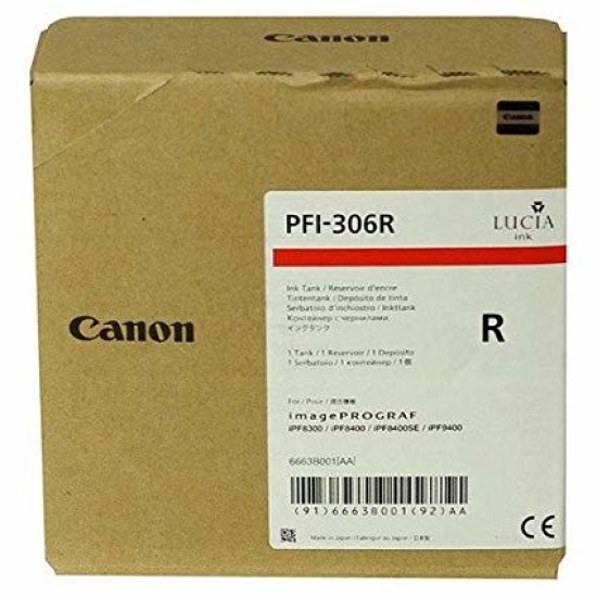 Canon PFI-306R 6663B001 Red Orjinal Kartuş - İPF8400 / İPF9400 T10157 Canon PFI-306R 6663B001 Red Orjinal Kartuş - İPF8400 / İPF9400 T10157