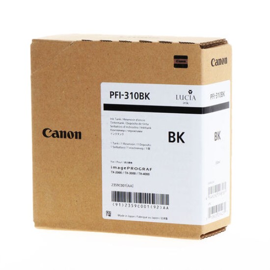 Canon PFI-310BK 2359C001 Siyah Orjinal Kartuş - TX-2000 / TX-3000 T12656 Canon PFI-310BK 2359C001 Siyah Orjinal Kartuş - TX-2000 / TX-3000 T12656