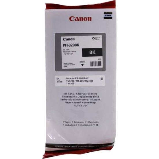 Canon PFI-320BK 2890C001 Siyah Orjinal Kartuş - TM-200 / TM-205 T12650 Canon PFI-320BK 2890C001 Siyah Orjinal Kartuş - TM-200 / TM-205 T12650