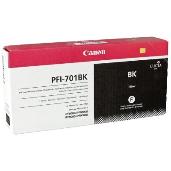 Canon PFI-701BK 0900B001 Siyah Orjinal Kartuş - iPF8000 / iPF8100 T1654 Canon PFI-701BK 0900B001 Siyah Orjinal Kartuş - iPF8000 / iPF8100 T1654