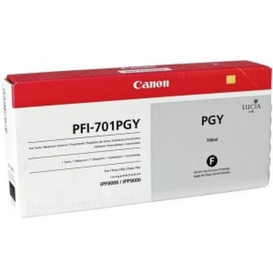 Canon PFI-701PGY 0910B001 Foto Gri Orjinal Kartuş - iPF8000 / iPF8100 T2551 Canon PFI-701PGY 0910B001 Foto Gri Orjinal Kartuş - iPF8000 / iPF8100 T2551