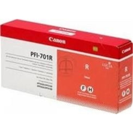 Canon PFI-701R 0906B001 Red Orjinal Kartuş - iPF8000 / iPF8100 T1525 Canon PFI-701R 0906B001 Red Orjinal Kartuş - iPF8000 / iPF8100 T1525