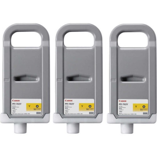 Canon PFI-703Y 2966B003 Sarı Orjinal Kartuş 3lü Paket - IPF 810