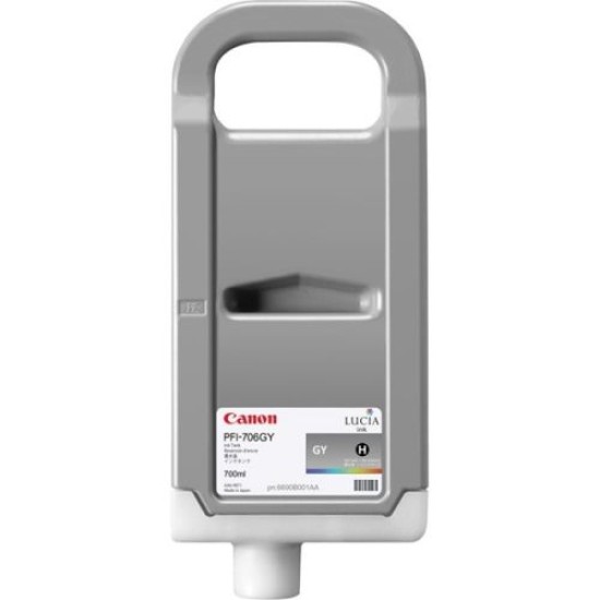 Canon PFI-706GY 6690B001AA Gri Orjinal Kartuş - iPF8300 / iPF8400 T7913 Canon PFI-706GY 6690B001AA Gri Orjinal Kartuş - iPF8300 / iPF8400 T7913
