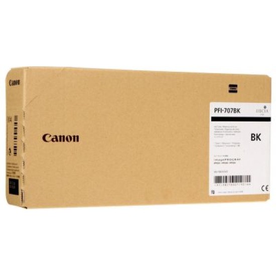 Canon PFI-707BK 9821B001 Siyah Orjinal Kartuş - iPF830 / iPF840 T1506 Canon PFI-707BK 9821B001 Siyah Orjinal Kartuş - iPF830 / iPF840 T1506