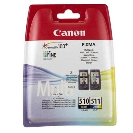 Canon PG-510 / CL-511 2970B010AA Multipack Kartuş Seti Siyah+Renkli - MP260 / MX320 T2755 Canon PG-510 / CL-511 2970B010AA Multipack Kartuş Seti Siyah+Renkli - MP260 / MX320 T2755