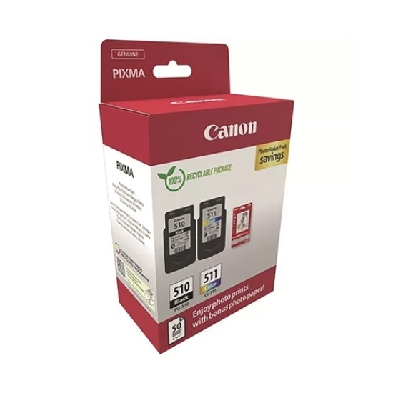 Canon PG-510 / CL-511 2970B017 2li Paket Orjinal Kartuş Photo Value Kağıt Hediyeli - MX340