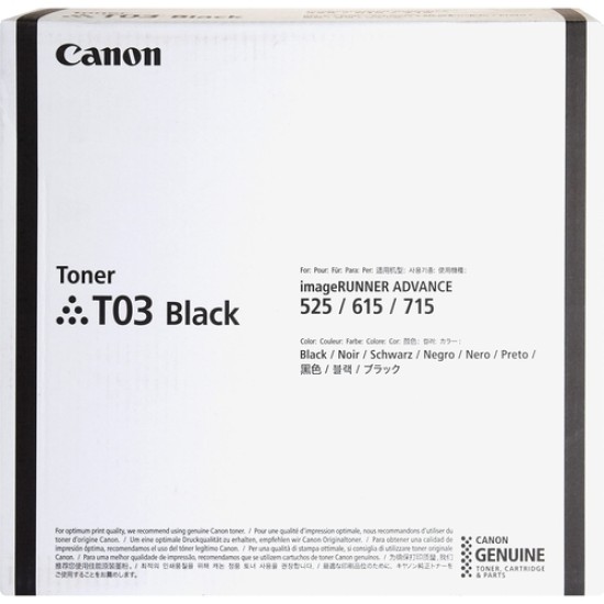 Canon T03 2725C001 Siyah Orjinal Toner - DX-527i / DX-617i Canon T03 2725C001 Siyah Orjinal Toner - DX-527i / DX-617i