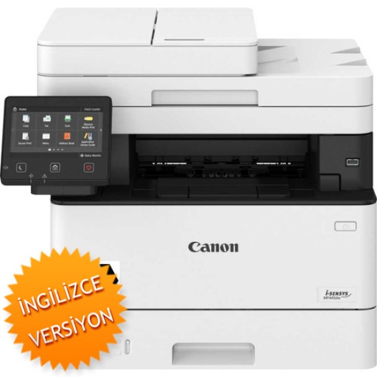 Canon i-Sensys MF445DW 3514C021 Wi-Fi + Tarayıcı + Fotokopi + Fax Çok Fonksiyonlu Mono Lazer Yazıcı İngilizce Versiyon Canon i-Sensys MF445DW 3514C021 Wi-Fi + Tarayıcı + Fotokopi + Fax Çok Fonksiyonlu Mono Lazer Yazıcı İngilizce Versiyon