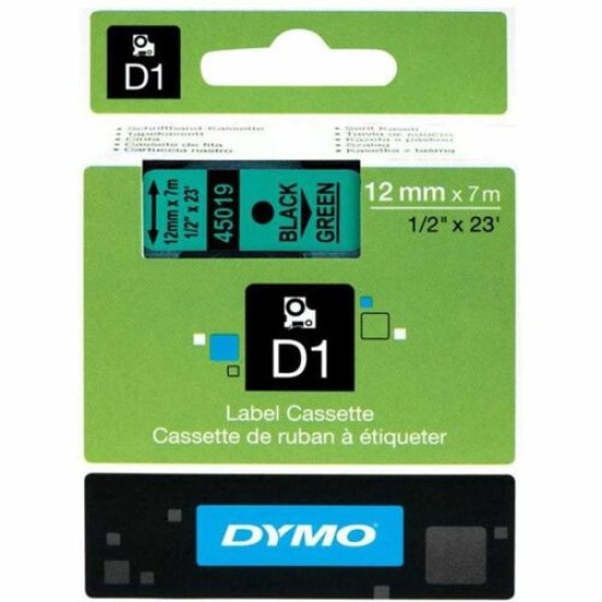Dymo 45019 D1 45019 12mm x 7m Yeşil Üzerine Siyah Orjinal Şerit - S0720590 T16330 Dymo 45019 D1 45019 12mm x 7m Yeşil Üzerine Siyah Orjinal Şerit - S0720590 T16330