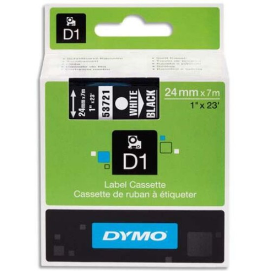 Dymo 53721 Siyah Beyaz D1 Yedek Şerit 24mm x 7mt T16341 Dymo 53721 Siyah Beyaz D1 Yedek Şerit 24mm x 7mt T16341