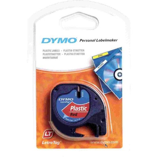 Dymo 91203 Beyaz Üzerine Kırmızı Şerit 12mm x 4m T16290 Dymo 91203 Beyaz Üzerine Kırmızı Şerit 12mm x 4m T16290
