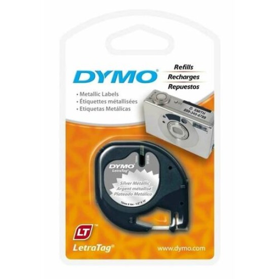 Dymo 91208 Metalik Silver Orjinal Şerit 12mm x 4m T15734 Dymo 91208 Metalik Silver Orjinal Şerit 12mm x 4m T15734