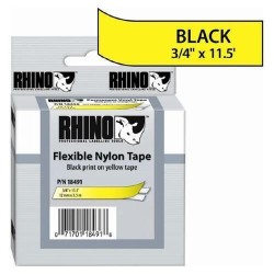 Dymo Rhino Pro 18756 Sarı-Siyah Naylon Şerit 12mm x 3.5m T16348 Dymo Rhino Pro 18756 Sarı-Siyah Naylon Şerit 12mm x 3.5m T16348