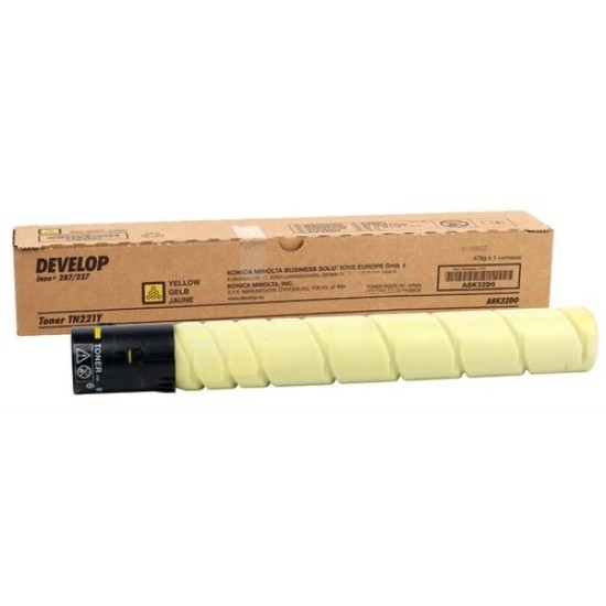 Develop TN-221 Sarı Orjinal Toner - Ineo +227 / +287 T13207 Develop TN-221 Sarı Orjinal Toner - Ineo +227 / +287 T13207