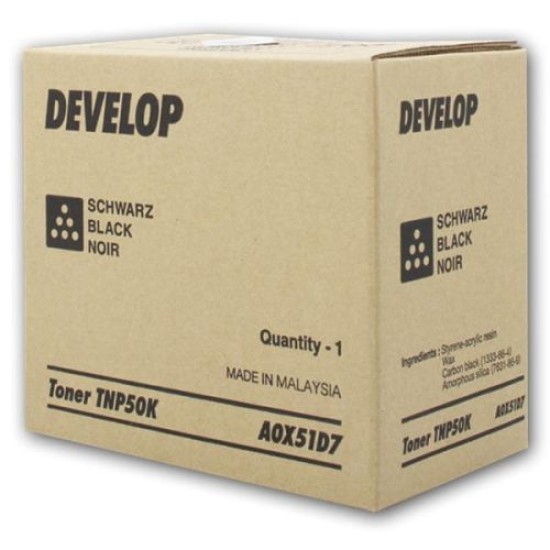 Develop TNP-50K Siyah Orjinal Toner - Ineo +3100 T9373 Develop TNP-50K Siyah Orjinal Toner - Ineo +3100 T9373