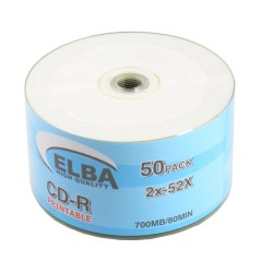 Elba CD-R 700MB/80MIN Printable 2x-52x 50li Shrink Elba CD-R 700MB/80MIN Printable 2x-52x 50li Shrink