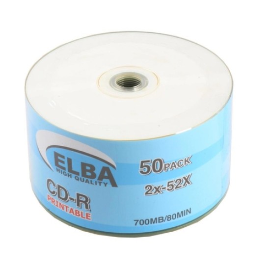 Elba CD-R 700MB/80MIN Printable 2x-52x 50li Shrink Elba CD-R 700MB/80MIN Printable 2x-52x 50li Shrink
