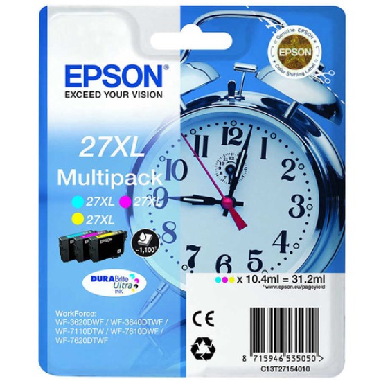 Epson 27XL C13T27154020 3 Renk Orjinal Kartuş Avantaj Paketi - WF-7610DWF Epson 27XL C13T27154020 3 Renk Orjinal Kartuş Avantaj Paketi - WF-7610DWF