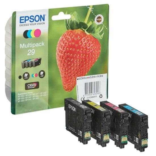 Epson 29 C13T29864511 T2986 4lü Paket Orjinal Kartuş - XP-235 / XP-435