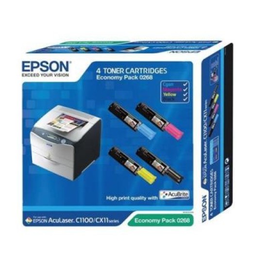Epson C13S050268 4lü Set Orjinal Toner - C1100 / CX11 T5613 Epson C13S050268 4lü Set Orjinal Toner - C1100 / CX11 T5613