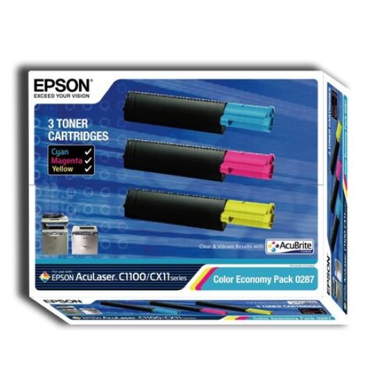 Epson C13S050287 3 Renk Ekonomik Orjinal Toner - C1100 / CX11 T4806 Epson C13S050287 3 Renk Ekonomik Orjinal Toner - C1100 / CX11 T4806