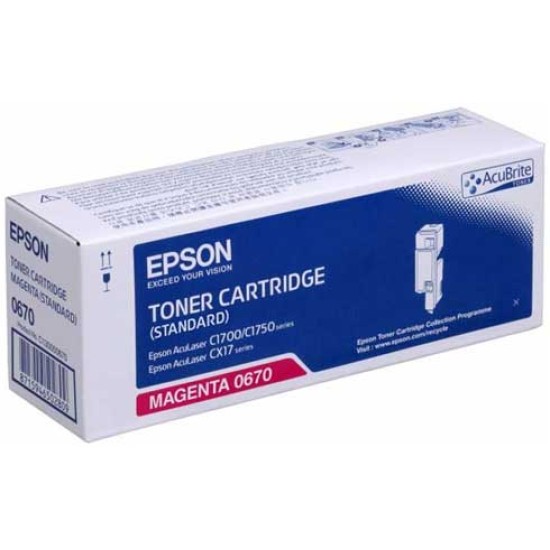 Epson C13S050670 Kırmızı Orjinal Toner Standart Kapasite - CX17 / C1700 T6628 Epson C13S050670 Kırmızı Orjinal Toner Standart Kapasite - CX17 / C1700 T6628