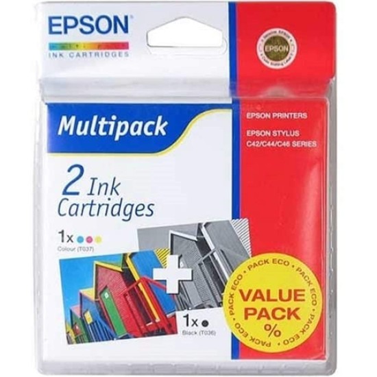Epson C13T036140BA T036 / T037 2li Paket Orjinal Kartuş - Stylus C42 Epson C13T036140BA T036 / T037 2li Paket Orjinal Kartuş - Stylus C42
