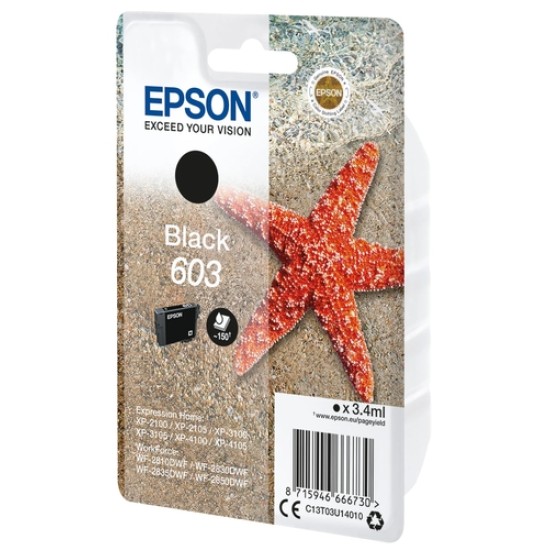 Epson C13T03U14020 603 Siyah Orjinal Kartuş - XP-2100 / XP-2105 Epson C13T03U14020 603 Siyah Orjinal Kartuş - XP-2100 / XP-2105