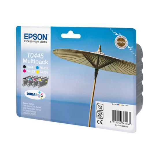 Epson C13T04454020 T0445 4lü Orjinal Kartuş - Stylus C64 T1943 Epson C13T04454020 T0445 4lü Orjinal Kartuş - Stylus C64 T1943