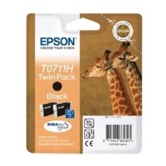 Epson C13T07114H T0711H Siyah Orjinal Kartuş İkili Paket - Stylus SX215 T2325 Epson C13T07114H T0711H Siyah Orjinal Kartuş İkili Paket - Stylus SX215 T2325