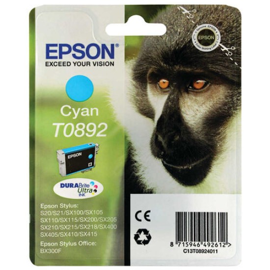 Epson C13T08924020 T0892 Mavi Orjinal Kartuş - Stylus SX105 T1946 Epson C13T08924020 T0892 Mavi Orjinal Kartuş - Stylus SX105 T1946