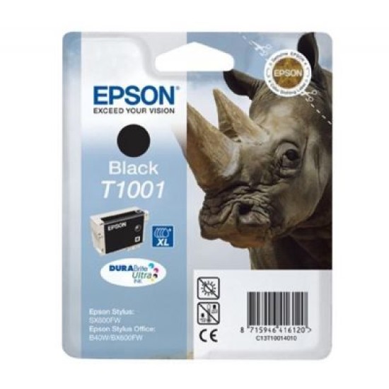 Epson C13T10014020 T1001 Siyah Orjinal Kartuş - BX600 / SX600 T2819 Epson C13T10014020 T1001 Siyah Orjinal Kartuş - BX600 / SX600 T2819