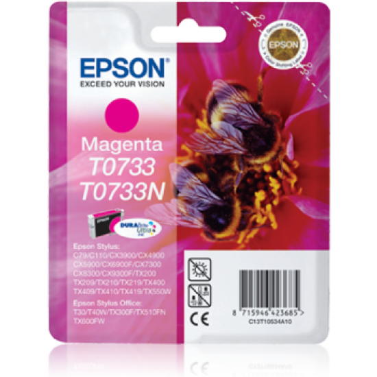 Epson C13T10534A10 T0733 Kırmızı Orjinal Kartuş - TX105 / TX110 T6938 Epson C13T10534A10 T0733 Kırmızı Orjinal Kartuş - TX105 / TX110 T6938
