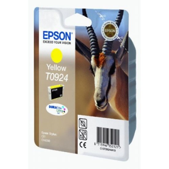 Epson C13T10844A10 T0924 Sarı Orjinal Kartuş - Stylus CX4300 T6943 Epson C13T10844A10 T0924 Sarı Orjinal Kartuş - Stylus CX4300 T6943