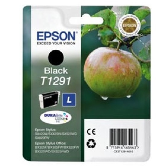 Epson C13T12914021 T1291 Siyah Orjinal Kartuş - Stylus SX425 T2303 Epson C13T12914021 T1291 Siyah Orjinal Kartuş - Stylus SX425 T2303