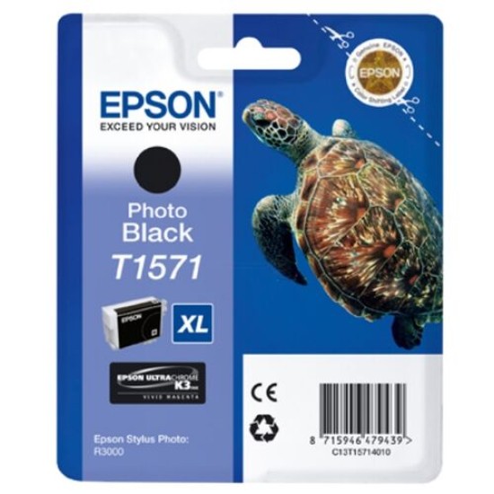 Epson C13T15714010 T1571 Foto Siyah Orjinal Kartuş - Stylus Photo R3000 T12601 Epson C13T15714010 T1571 Foto Siyah Orjinal Kartuş - Stylus Photo R3000 T12601
