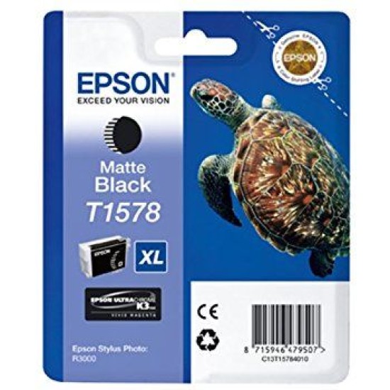 Epson C13T15784010 T1578 Mat Siyah Orjinal Kartuş - Stylus Photo R3000 T7163 Epson C13T15784010 T1578 Mat Siyah Orjinal Kartuş - Stylus Photo R3000 T7163