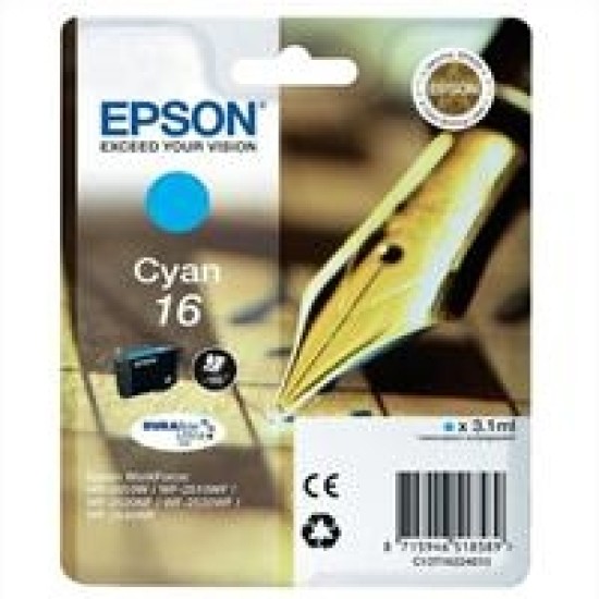 Epson C13T16224020 16 Mavi Orjinal Kartuş - WF-2010 T2815 Epson C13T16224020 16 Mavi Orjinal Kartuş - WF-2010 T2815