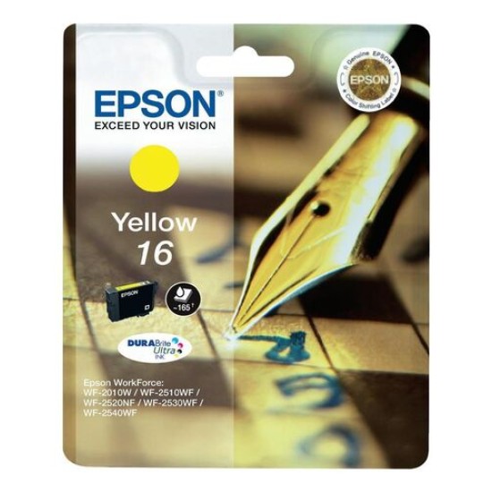 Epson C13T16244020 16 Sarı Orjinal Kartuş - WF-201 T2022 Epson C13T16244020 16 Sarı Orjinal Kartuş - WF-201 T2022