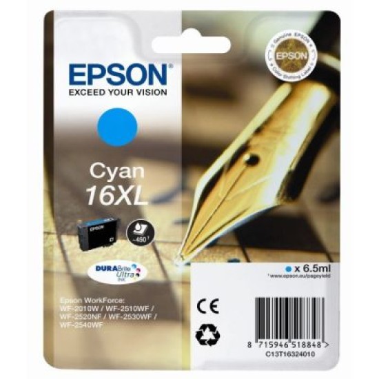 Epson C13T16324020 16XL Mavi Orjinal Kartuş - WF-2010 T2293 Epson C13T16324020 16XL Mavi Orjinal Kartuş - WF-2010 T2293