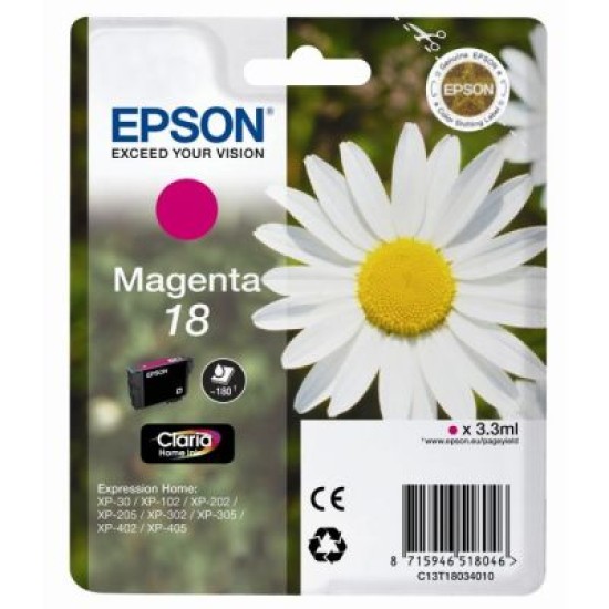 Epson C13T18034020 18 Kırmızı Orjinal Kartuş - XP-202 T2019 Epson C13T18034020 18 Kırmızı Orjinal Kartuş - XP-202 T2019