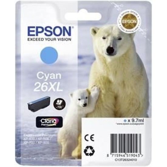Epson C13T263240 26XL Mavi Orjinal Kartuş - XP-600 T1885 Epson C13T263240 26XL Mavi Orjinal Kartuş - XP-600 T1885