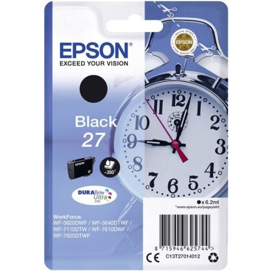 Epson C13T27014010 27 Siyah Orjinal Kartuş - WF-3620 T11351 Epson C13T27014010 27 Siyah Orjinal Kartuş - WF-3620 T11351